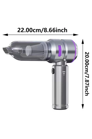 Leerfei Lf-6122 4'ü 1 Arada El Süpürgesi | 16000PA Güçlü Çekim | Fırçasız Motor | Araba, Ev ve Ofis Kullanım - Resim 2