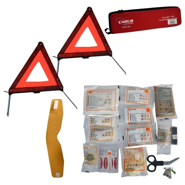 CARUB BR 5750906 İLK YARDIM VE TRAFİK SETİ EVA LÜKS TÜPSÜZ YÖNETMELİĞE UYGUN - Resim 3