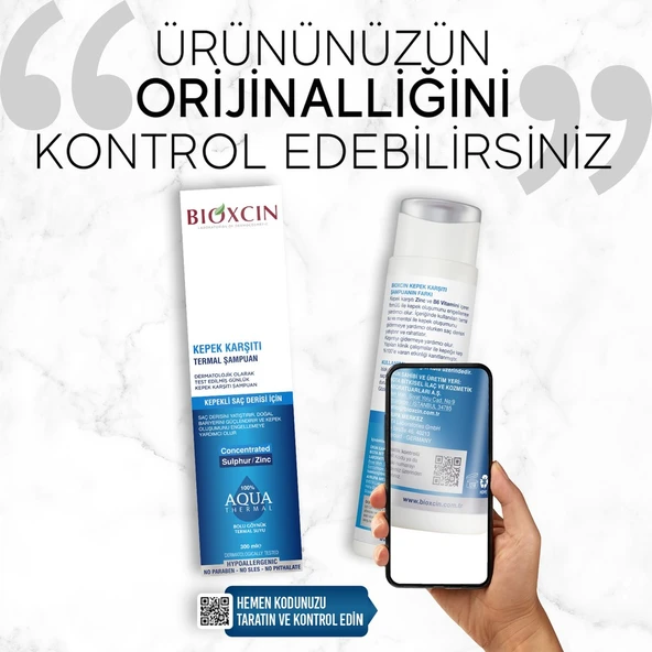 Bioxcin Kepek Karşıtı Termal Şampuan - Kepekli Saçlar İçin Yatıştırıcı ve Paraben İçermeyen Formül, 300 ml - Resim 7