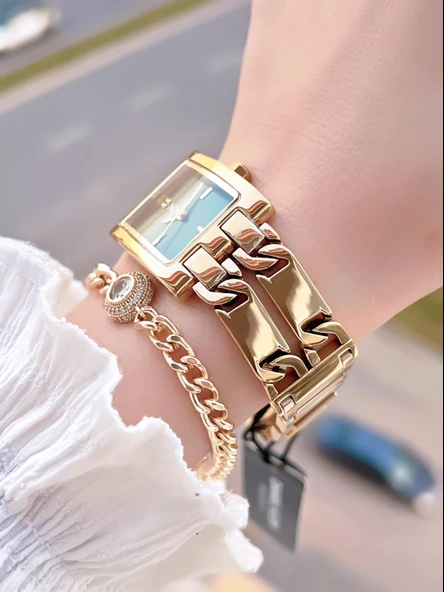 Daniel Klein Çelik Kordon 30 Mt Suya Dayanıklı Kadın Kol Saati+Bileklik BF.GF.10821.4 - Resim 2