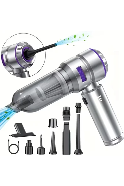 Leerfei Lf-6122 4'ü 1 Arada El Süpürgesi | 16000PA Güçlü Çekim | Fırçasız Motor | Araba, Ev ve Ofis Kullanım - Resim 4