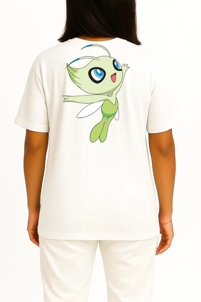 Oversize Crystal Brock Cep ve Sırt Tasarımlı Unisex T-Shirt - Resim 9