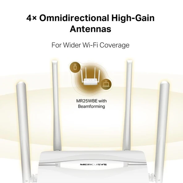 MERCUSYS MR25WBE WIFI7 BE3600 DUAL BAND ROUTER - Resim 5