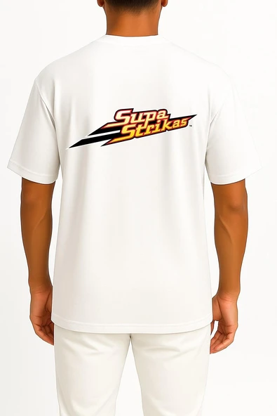 Oversize Supa Strikas Cep ve Sırt Tasarımlı Unisex T-Shirt - Resim 11