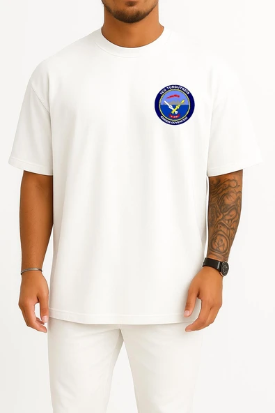 Oversize Tcg Turgutreis - F241 Cep ve Sırt Tasarımlı Unisex T-Shirt - Resim 7