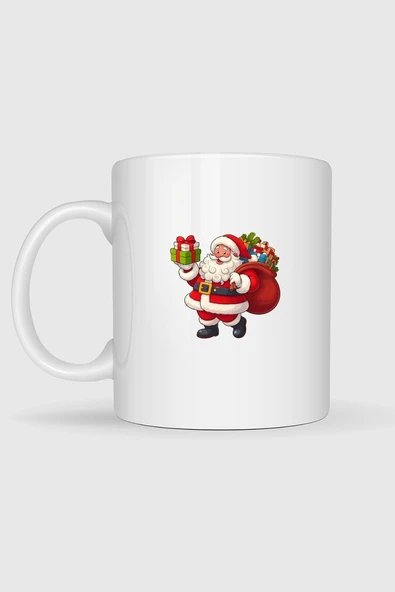 Noel Baba Yılbaşı Baskılı Kupa Bardak - Resim 2