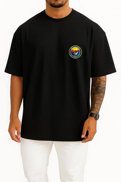 Oversize Tcg Kalkan P331 Cep Tasarımlı Unisex T-Shirt - Resim 11