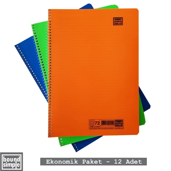 SEVİNÇ A4 BLOKNOT PP KAPAK ÇİZGİLİ 72 YAPRAK ürün görseli