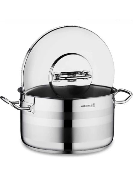 Korkmaz Astra2 A2038 32 cm Kısa Çelik Tencere ürün görseli