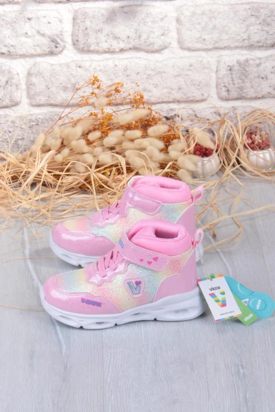 Vicco 946.B25K.430 Poni Pembe Anatomik Hafif Işıklı Kız Çocuk Bot - Resim 4