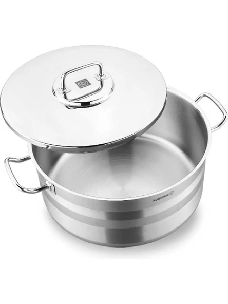 Korkmaz Astra2 A2038 32 cm Kısa Çelik Tencere - Resim 4