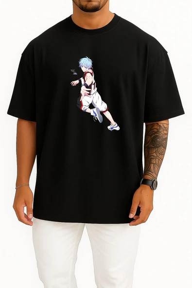 Oversize Tetsuya Kuroko Taiga Kagami Kuroko's Basketball Göğüs Tasarımlı Unisex T-Shirt - Resim 9