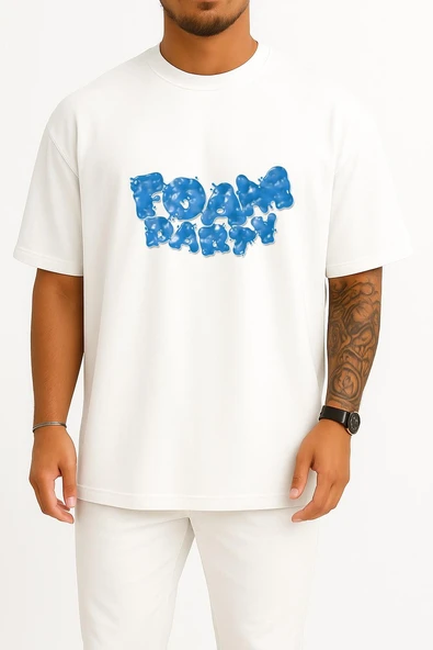 Oversize Foam Party Entertainment Dress Göğüs Tasarımlı Unisex T-Shirt ürün görseli
