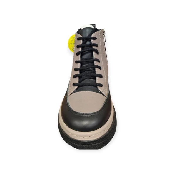 MAMMAMİA D25KB-1000 BAĞCIK VE FERMUARLI DERİ HAFİF KADIN BOT - Resim 11