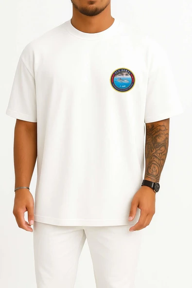 Oversize Tcg Derya - A1590 Cep ve Sırt Tasarımlı Unisex T-Shirt - Resim 4