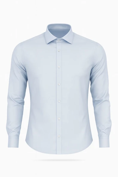 Erkek Beyaz/Mavi Slim Fit Gömlek – Plus Scorpion, Ofis & Günlük Şık Kombin, Ütü Gerektirmeyen - Resim 11