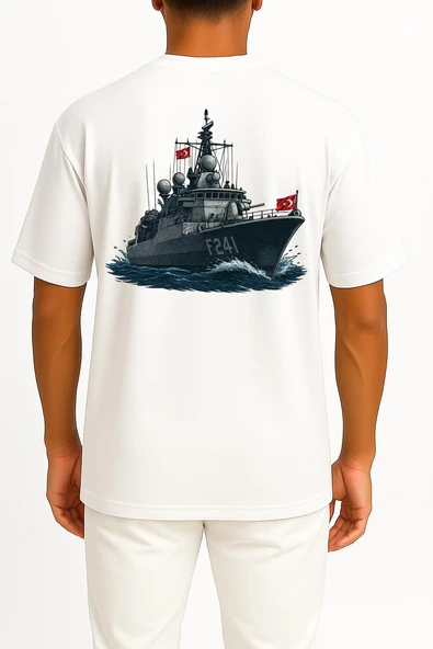 Oversize Tcg Turgutreis - F241 Cep ve Sırt Tasarımlı Unisex T-Shirt - Resim 8