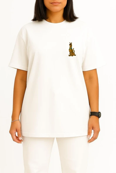 Oversize Scooby Doo Cep Tasarımlı Unisex T-Shirt - Resim 11