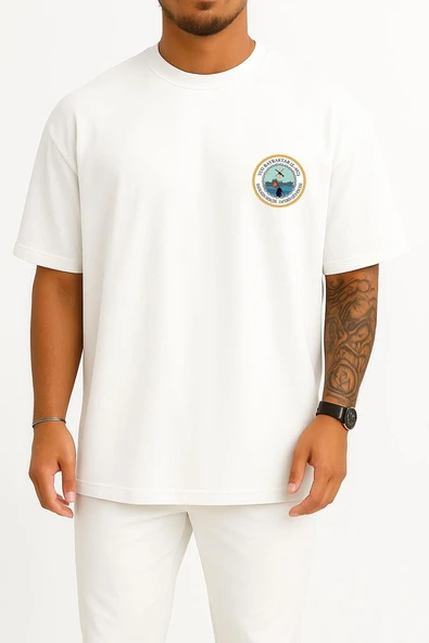 Oversize Tcg Bayraktar - L402 Cep ve Sırt Tasarımlı Unisex T-Shirt - Resim 6