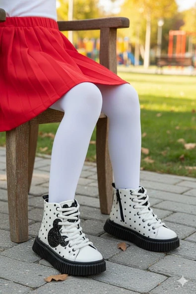 Fort Aisha Cool Anatomik Sıcak Astar Kaymaz Taban Kız Çocuk Bot - Resim 11