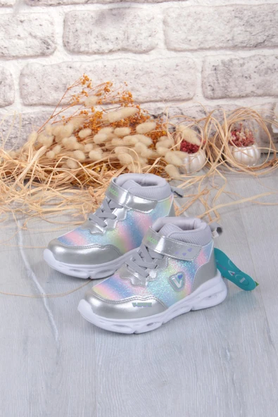 Vicco 946.P25K.430 Poni Gümüş Anatomik Hafif Işıklı Kız Çocuk Bot - Resim 3