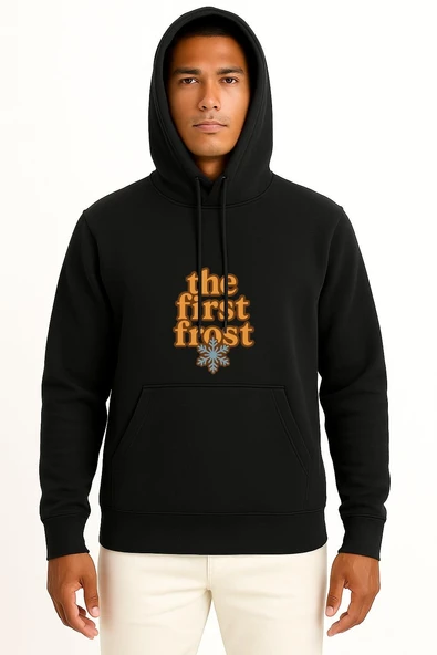 Kapüşonlu The First Frost Yabancı Dizi Göğüs Baskılı Unisex Sweatshirt - Resim 9
