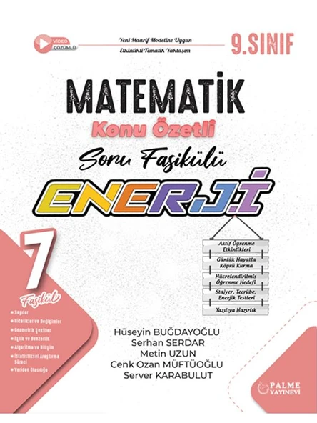 PALME 9.SINIF ENERJİ MATEMATİK SORU FASİKÜLLERİ (7 FASİKÜL) ürün görseli 1