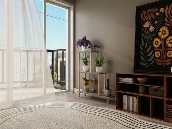 MM Yaren Çiçeklik Stnd YL Hnı 800*250*960 - Resim 3