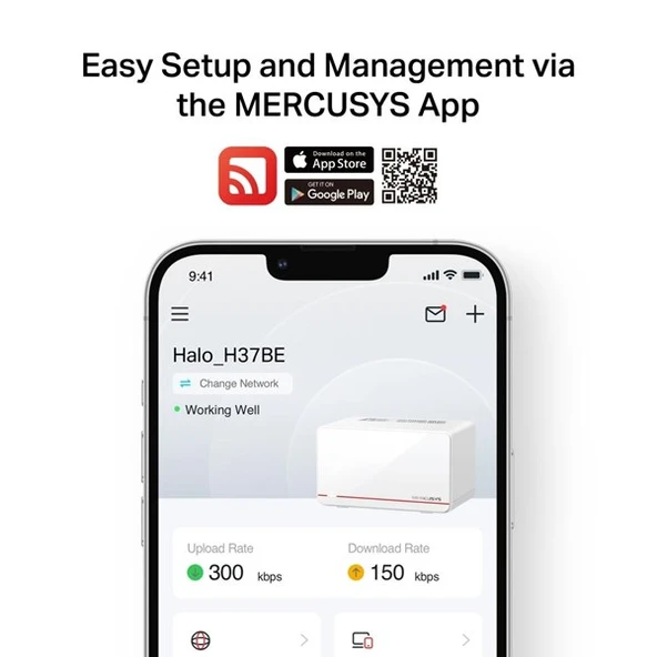 MERCUSYS HALO H37BE (2-Pack) WIFI7 BE6500 DUAL BAND ROUTER 2-li paket - Resim 8