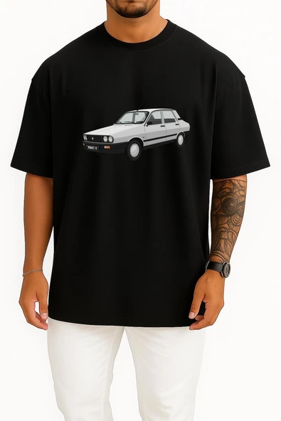 Oversize Renault 12 - Toros Göğüs Tasarımlı Unisex T-Shirt - Resim 11