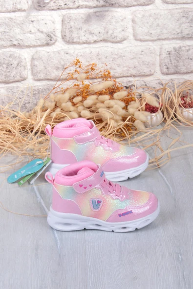 Vicco 946.B25K.430 Poni Pembe Anatomik Hafif Işıklı Kız Çocuk Bot - Resim 2