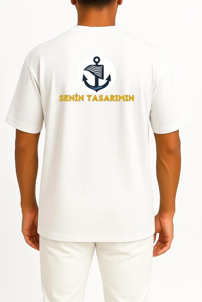 Oversize Kişiye Özel - Kendin Tasarla Sırt Tasarımlı Unisex T-Shirt ürün görseli