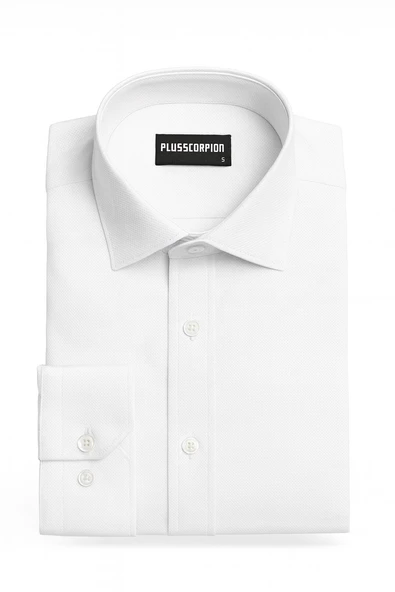 Erkek Beyaz Klasik Gömlek – Slim Fit, Düz Model, Şık Ofis & Günlük Kombin - Resim 2
