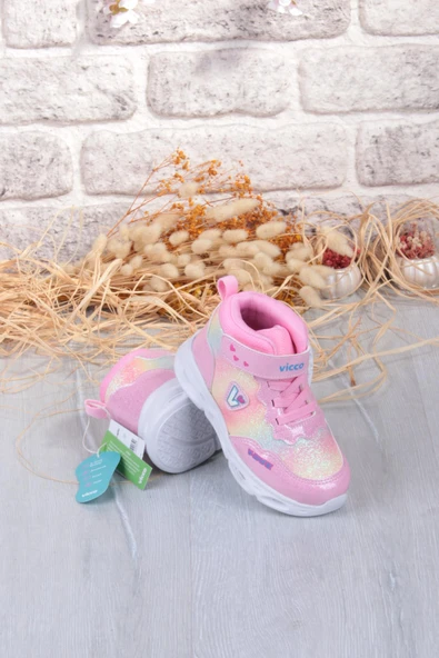Vicco 946.P25K.430 Poni Pembe Anatomik Hafif Işıklı Kız Çocuk Bot - Resim 6