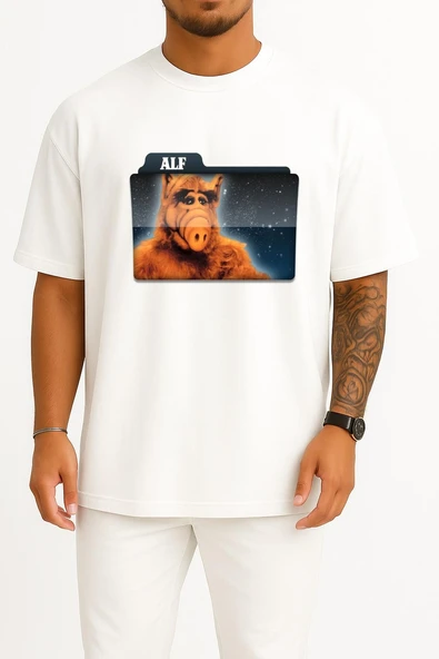 Oversize Alf Tv Series Yabancı Dizi Göğüs Tasarımlı Unisex T-Shirt ürün görseli