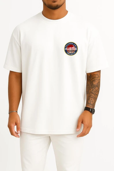 Oversize Tcg Alemdar A582 Cep Tasarımlı Unisex T-Shirt - Resim 5