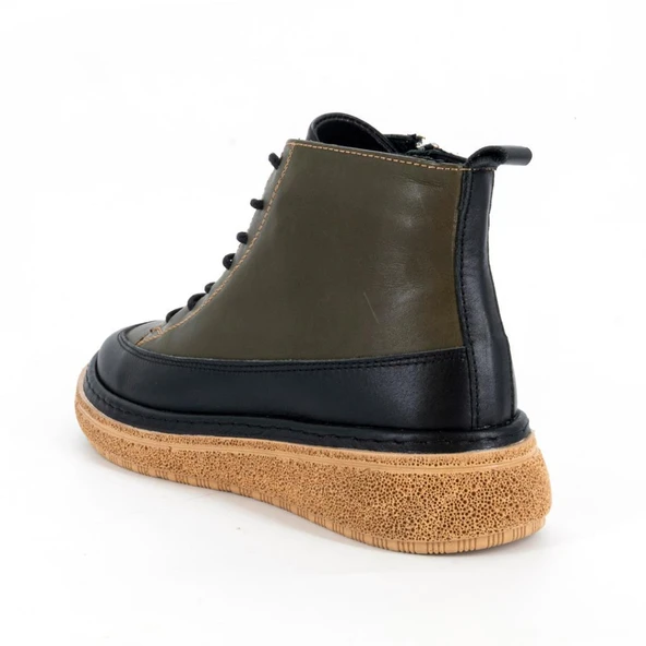 MAMMAMİA D25KB-1000 BAĞCIK VE FERMUARLI DERİ HAFİF KADIN BOT - Resim 4