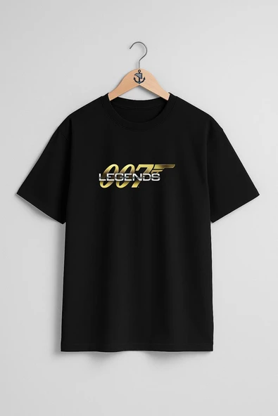 Oversize 007 Legends Goldeneye 007 James Bond Göğüs Tasarımlı Unisex T-Shirt - Resim 11