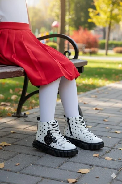 Fort Aisha Cool Anatomik Sıcak Astar Kaymaz Taban Kız Çocuk Bot - Resim 10