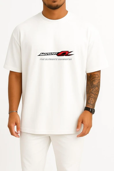 Oversize Honda Logo Honda Wave Series Car Göğüs Tasarımlı Unisex T-Shirt ürün görseli