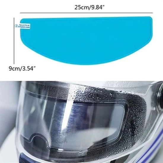 BUFFER® Buğu Önleyici Motosiklet Kaskı Vizörü Su Geçirmez Dayanıklı Çizik Koruma Lens Filmi - Resim 4