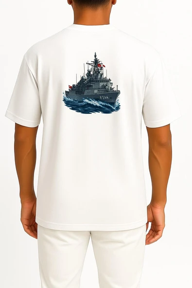 Oversize F244 Tcg Barbaros Cep ve Sırt Tasarımlı Unisex T-Shirt - Resim 2