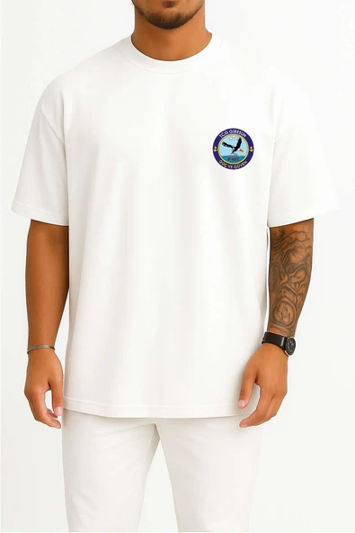 Oversize TCG Giresun F-491 Cep ve Sırt Tasarımlı Unisex T-Shirt - Resim 4