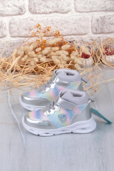 Vicco 946.P25K.430 Poni Gümüş Anatomik Hafif Işıklı Kız Çocuk Bot - Resim 4