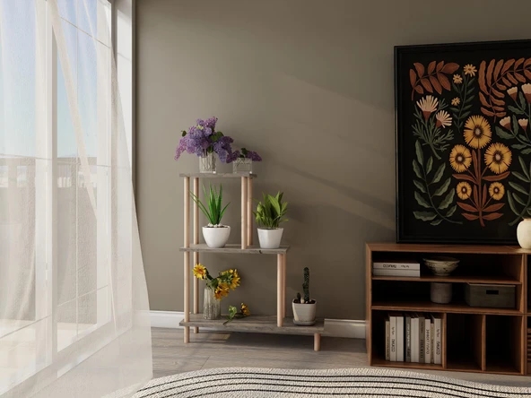 MM Yaren Çiçeklik Stnd YL Hnı 800*250*960 ürün görseli 1