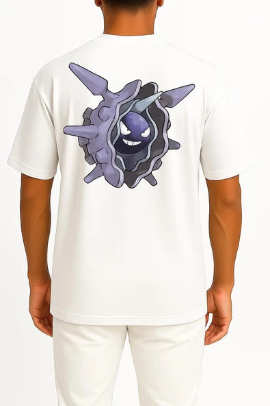 Oversize Cloyster Cep ve Sırt Tasarımlı Unisex T-Shirt - Resim 2