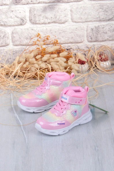 Vicco 946.B25K.430 Poni Pembe Anatomik Hafif Işıklı Kız Çocuk Bot - Resim 3
