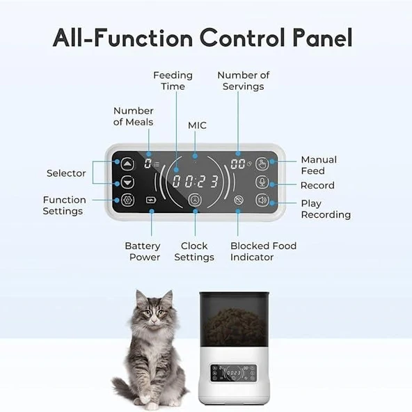 Dogness F11-M WIFI Akıllı Mama Kabı 4 Lt. Uygulama Kontrollü Akıllı Mama Dağıtıcısı - Resim 3