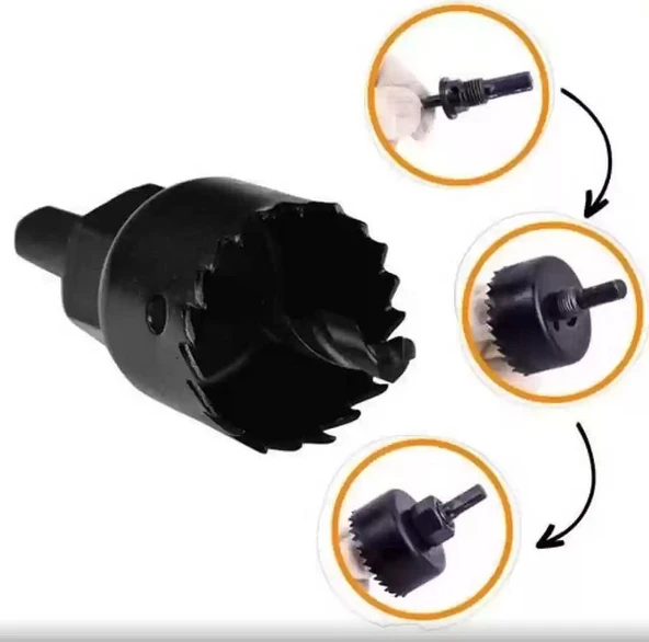 Zhltools 6 Parça Demir Ahşap Alçıpan Delme Buat Açma Seti - Resim 2