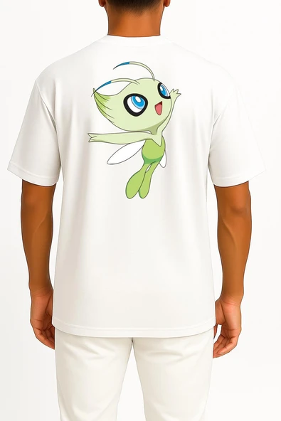 Oversize Crystal Brock Cep ve Sırt Tasarımlı Unisex T-Shirt - Resim 2